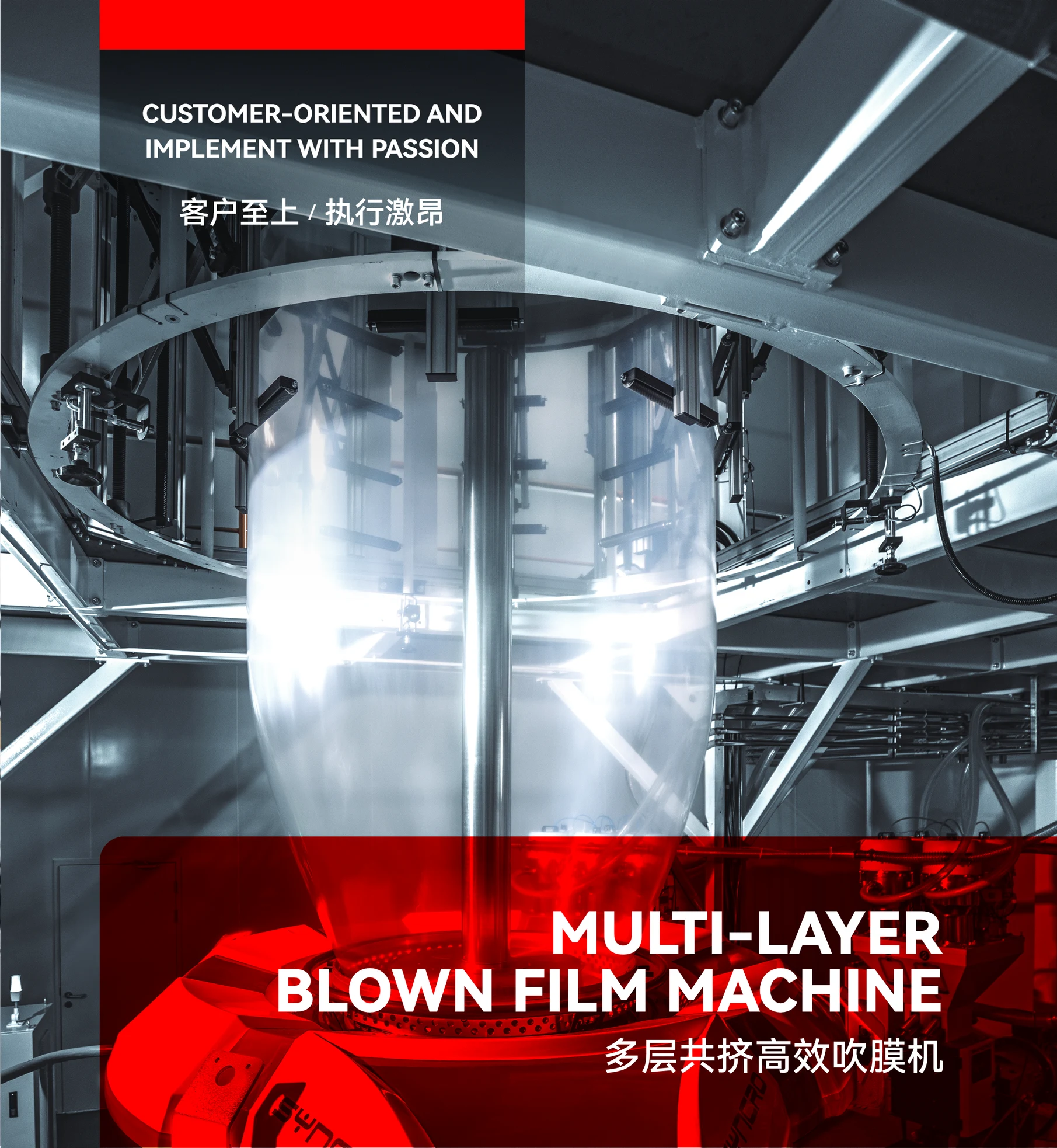 Multi-layer blown film machine